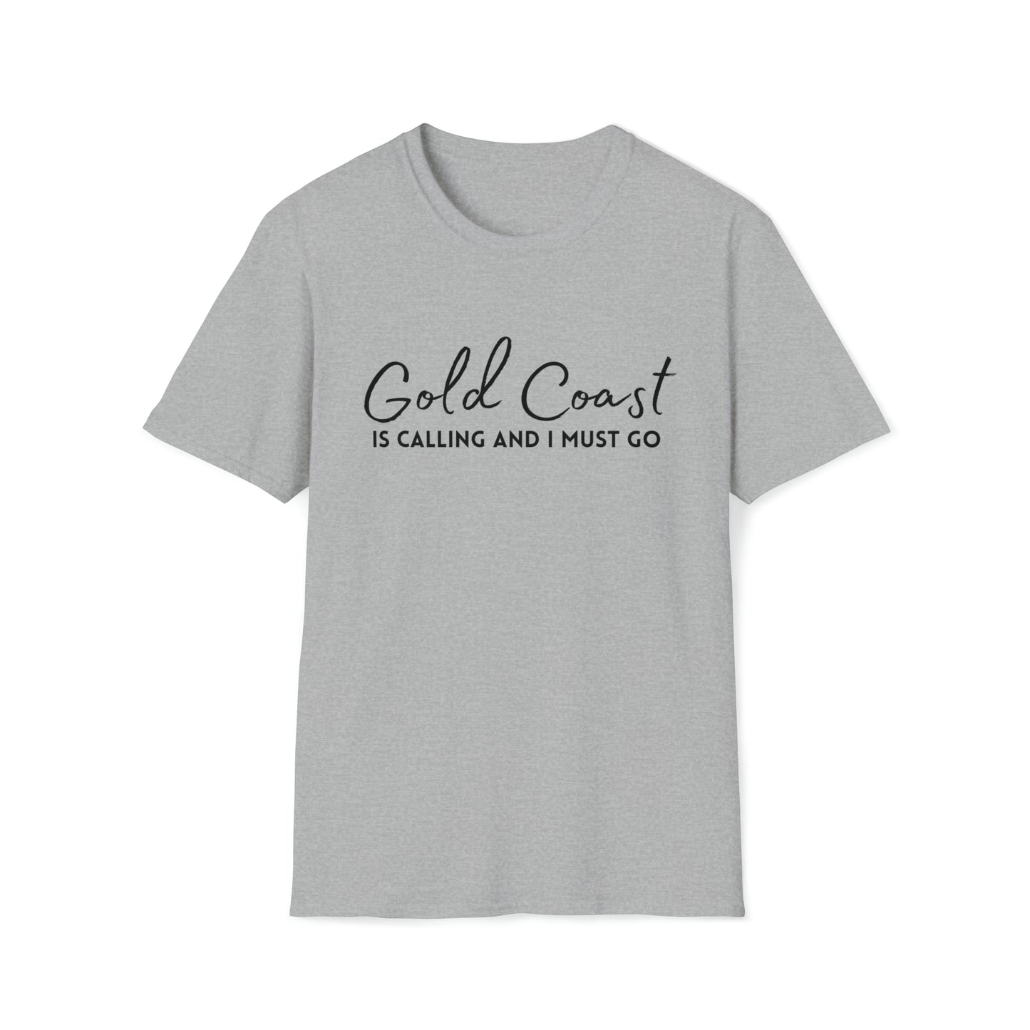 GOLD COAST is calling travel tshirt - Unisex Softstyle T-Shirt