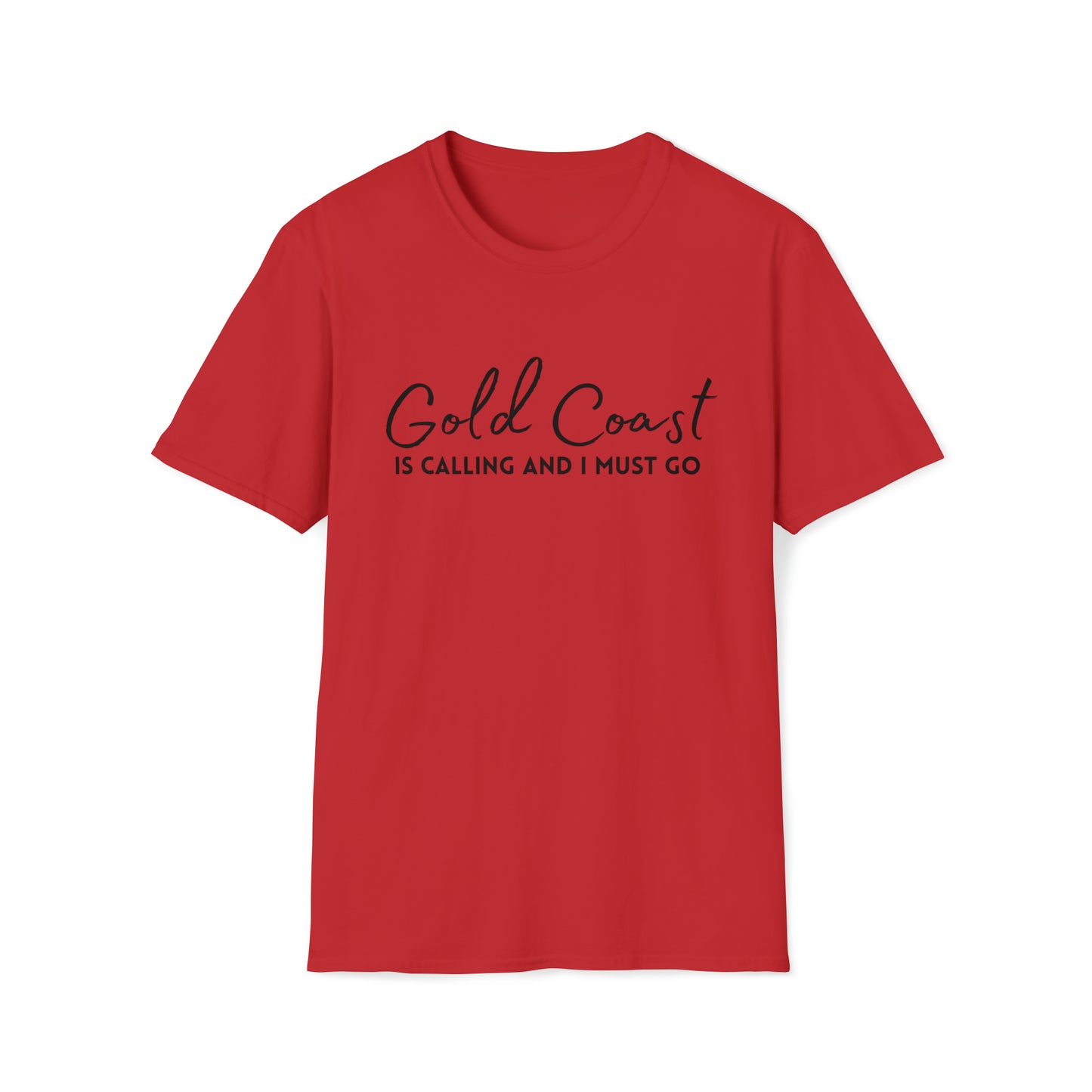 GOLD COAST is calling travel tshirt - Unisex Softstyle T-Shirt
